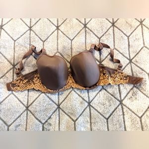 Brown and tan lace bra 32DDD